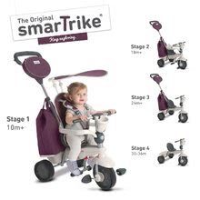 Tricikli za djecu od 10 mjeseci - Tricikl Voyage 4u1 smarTrike Touch Steering ljubičasti s gumenim kotačima te prigušivačem vibracija i držačem za bočicu od 10 mjeseci_0