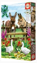 Puzzle 500-teilig - Puzzle Donkeys Educa 500 Teile und Fix- Kleber_1