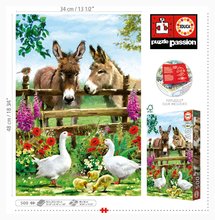 Puzzle 500-teilig - Puzzle Donkeys Educa 500 Teile und Fix- Kleber_2
