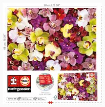 Puzzle cu 1000 de bucăți - Puzzle Orchid Collage Educa 1000 piese și lipici Fix EDU19558_2