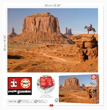 Puzzle 1000 teilig - Puzzle Monument Valley Educa 1000 Teile und Fix- Kleber EDU19559_2