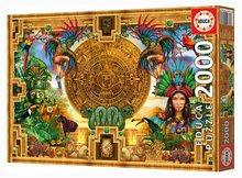 2000 delne puzzle - Puzzle Aztec Mayan Montage Educa 2000 delov s Fix lepilom_0