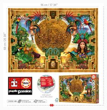 Puzzle 2000-dijelne - Puzzle Aztec Mayan Montage Educa 2000 dijelova s Fix ljepilom_2