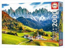 Puzzle 2000 elementów - Puzzle Autumn in the Dolomites Educa 2000 części i klej Fix_2