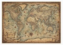 Puzzle 3000 dielne - Puzzle Map of the World Educa 3000 dielov a Fix lepidlo_0