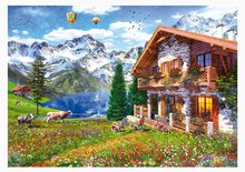 Puzzle 4000 - 8000 elementów - Puzzle Chalet in the Alps Educa 4000 części i klej Fix_0