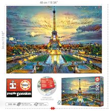 Puzzle cu 500 de bucăți  - Puzzle Eiffel Tower Educa 500 piese și lipici Fix_2