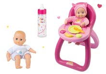 Stoličky pre bábiky - Set jedálenská stolička MiniKiss Smoby so zvukom a bábikou a fľaškou s mliekom_6
