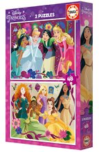 Gyerek puzzle 8 - 99 darabos - Puzzle Disney Princess Educa 2x48 darabos 4 évtől_2