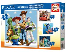 Puzzle progresiv pentru copii - Puzzle Disney Pixar Progressive Educa 12-16-20-25 piese de la 3 ani_1