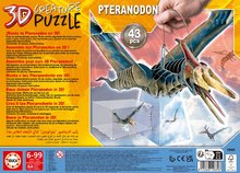 Puzzle 3D - Puzzle dinosaurus Pteranodon 3D Creature Educa dĺžka 44 cm 43 dielov od 6 rokov EDU19689_1