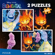 Puzzle pentru copii 100 - 300 de bucăți - Puzzle Elemental Educa 2x100 piese de la 6 ani_1