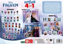 Puzzle progresywne dla dzieci - Superpack 4v1 Frozen Educa Domino Pexeso i puzzle zawierające 25 i 50 elementów_1
