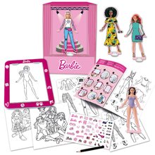 Lucru manual și creație - Lucru creativ cu tabletă Fashion Designer Barbie Educa Realizați propriul design vestimentar pentru păpușă 4 modele de la 5 ani_0