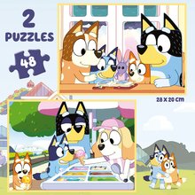 Kinderpuzzle bis 100 Teilen - Puzzle Bluey Educa 2x48 dielikov v kufríku od 4 rokov EDU19831_0
