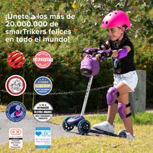 Koloběžky vlnící - Koloběžka T3 smarTrike se svítícími koly a batohem nosnost 20 kg fialová od 24 měsíců_5
