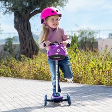 Kinderroller mit Zick-Zack Bewegungen - Roller mit leuchtenden Rädern Scooter T3 Purple SmarTrike lila mit Rucksack ab 24 Monaten Belastbarkeit 20 kg_0