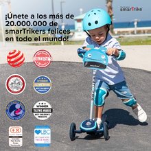 Okretni romobili - Romobil T3 smarTrike s kotačima koji svijetle i ruksakom nosivost 20 kg plavi od 24 mjes_0