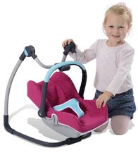 Kočíky od 18 mesiacov - Sada stolička, autosedačka a hojdačka pre bábiku Maxi Cosi & Quinny 3v1 Smoby ružovo-modrá_4