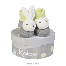 Produse vechi - Papuci de pluș Zen-Booties Kaloo într-o cutie cadou de 10 cm pentru pentru cei mici alb-gri_0