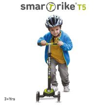 Háromkerekű rollerek - Roller T5 smarTrike T-lock rendszerrel és állítható kormannyal feketés-zöld_1