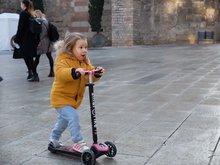 Koloběžky vlnící - Koloběžka T5 smarTrike se svítícími koly s batohem a nastavitelnou rukojetí nosnost 50 kg růžová_11