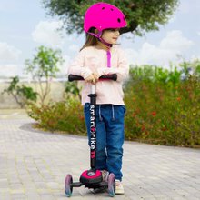 Trotinete surfer - Trotinetă cu roți care luminează Scooter T5 Pink SmarTrike roz cu rucsac și mâner reglabil de la 3 ani capacitate maximă admisă 50 kg_9