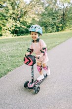 Trotinete surfer - Trotinetă cu roți care luminează Scooter T5 Pink SmarTrike roz cu rucsac și mâner reglabil de la 3 ani capacitate maximă admisă 50 kg_1