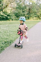 Koloběžky vlnící - Koloběžka T5 smarTrike se svítícími koly s batohem a nastavitelnou rukojetí nosnost 50 kg růžová_6