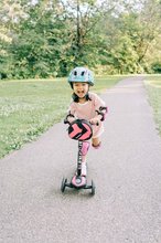 Koloběžky vlnící - Koloběžka T5 smarTrike se svítícími koly s batohem a nastavitelnou rukojetí nosnost 50 kg růžová_7