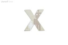 Dekorationen für Kinderzimmer - Holzbuchstabe X ABCDeco Janod klebend 10 cm beige/braun ab 3 Jahren_0