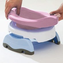 Pots et réducteurs de toilettes - Ensemble de pot de voyage/réduction pour WC Potette Plus 2v1 Kalencom ružová avec une insert en silicone + 10 pièces de rechange et un sac de voyage à partir de 15 mois_14