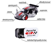 Játékautók  - Kisautó Porsche Motorsport Deluxe Majorette fémből és gyűjtődoboz 7,5 cm hosszú 6 fajta_3