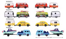 Spielzeugautos - Spielzeugauto mit Anhänger VW The Originals Trailer Majorette Metall mit Aufhängung 13 cm Länge 4 Typen_2