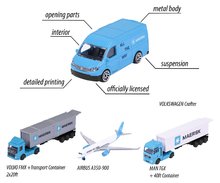 Samochody ciężarowe - Samochód transportowy MAERSK Transport Vehicles Majorette metalowe o długości 20 cm 3 rodzaje_2