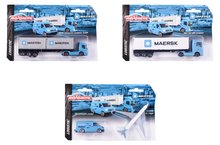 Tovornjaki - Avtomobilček dostavni MAERSK Transport Vehicles Majorette kovinski 17 cm dolžina 3 vrste_1