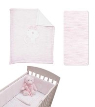 Lenzuola per bambini - Completo da lettino Classic Pink Melange toT's-smarTrike nido, trapunta e lenzuolo rosa da 0 mesi_0