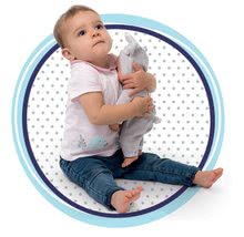 Kočíky pre bábiky od 12 mesiacov - Set chodítko a kočík s autosedačkou zvieratká Animal Minikiss 3v1 Smoby s brzdou a bábika Zajačik Lesné Zvieratká so zvukom_1
