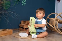 Otroški sprehajalčki - Komplet sprehajalček in voziček z zavoro Croc Baby Walker Minikiss 3in1 Smoby in dojenček krokodil 30 cm z zvokom_3