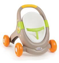 Baby walkers - Animal MiniKiss 3in1 Smoby Walker and Stroller with Animal Car Seat with brake and seat belt, 12 months and over_1