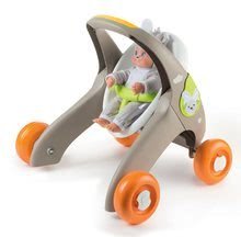 Baby walkers - Animal MiniKiss 3in1 Smoby Walker and Stroller with Animal Car Seat with brake and seat belt, 12 months and over_0