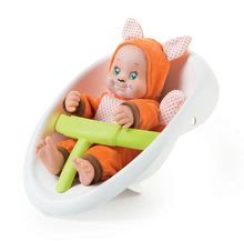 Kočíky pre bábiky od 12 mesiacov - Set chodítko a kočík s autosedačkou zvieratká Animal Minikiss 3v1 Smoby s brzdou a bábika Zajačik Lesné Zvieratká so zvukom_8