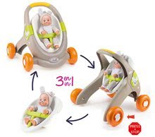 Baby walkers - Animal MiniKiss 3in1 Smoby Walker and Stroller with Animal Car Seat with brake and seat belt, 12 months and over_3