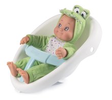 Detské chodítka - Set chodítko a kočík s brzdou Croc Baby Walker Minikiss 3in1 Smoby a bábika krokodíl 30 cm so zvukom_7