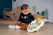 Detské chodítka - Set chodítko a kočík s brzdou Croc Baby Walker Minikiss 3in1 Smoby a bábika krokodíl 30 cm so zvukom_9