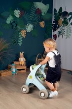 Detské chodítka - Set chodítko a kočík s brzdou Croc Baby Walker Minikiss 3in1 Smoby a bábika krokodíl 30 cm so zvukom_10