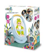 Járássegítők - Járássegítő és babakocsi játékbabának Croc Baby Walker Minikiss 3in1 Smoby fékkel és biztonsági övvel 12 hó-tól_16