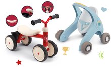 Seturi pentru bebeluși  - Set premergător și cărucior cu frână Croc Baby Walker Minikiss 3in1 Smoby cu babytaxiu Rookie roșu_7