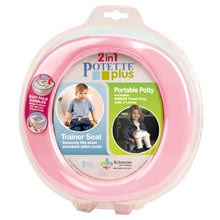 Pots et réducteurs de toilettes - Couche de voyage / réduction pour WC Potette Plus Pastel Kalencom Rose-blanc + 3 pièces de rechange et un sac de voyage de 15 mois_4