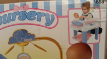 Domčeky pre bábiky sety - Prebaľovací stolík pre bábiku Nursery Écoiffier s kuchynským kútikom modro-ružový od 18 mes_1
